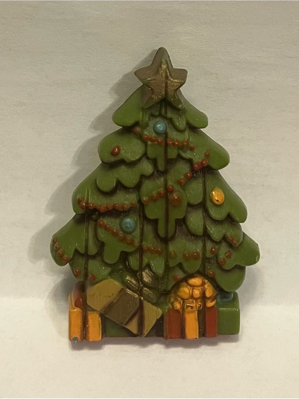 Vintage Hallmark Resin Christmas Tree pin